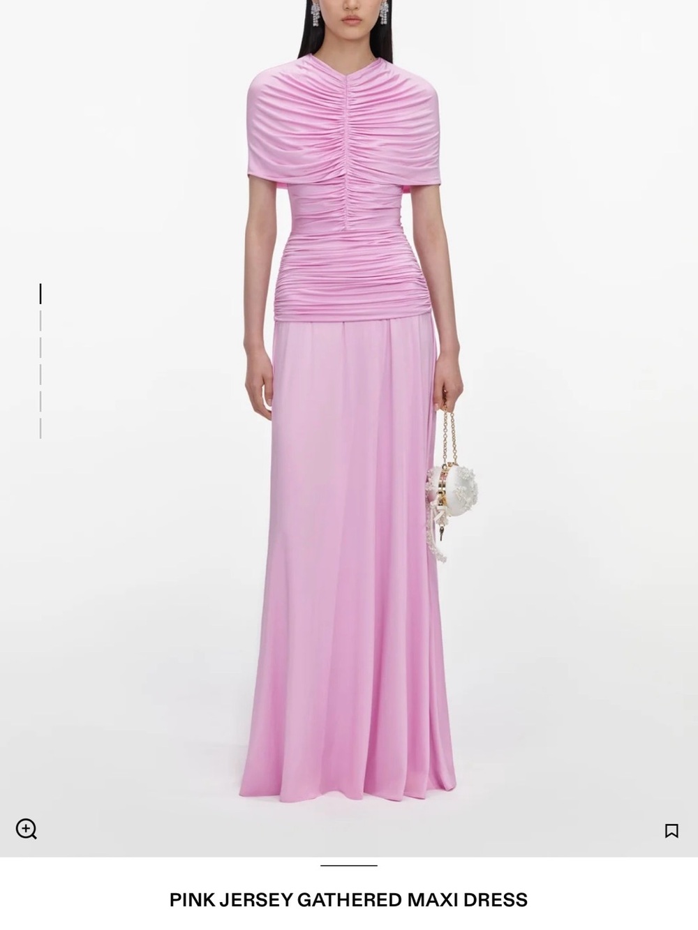 Pink Gathered Maxi Skirt - Designer Style